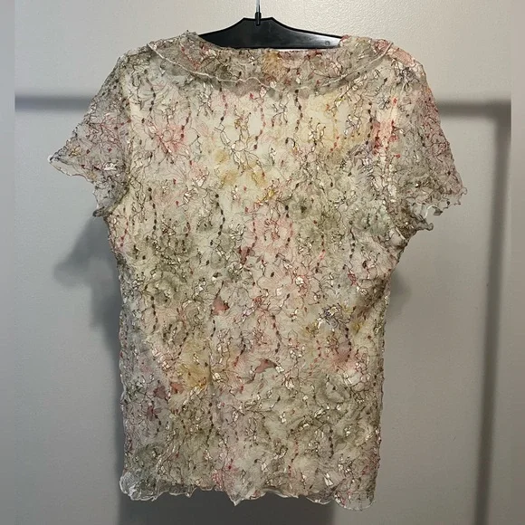 Jacqueline Riu Multicolor Textured Blouse - Picture 3 of 5